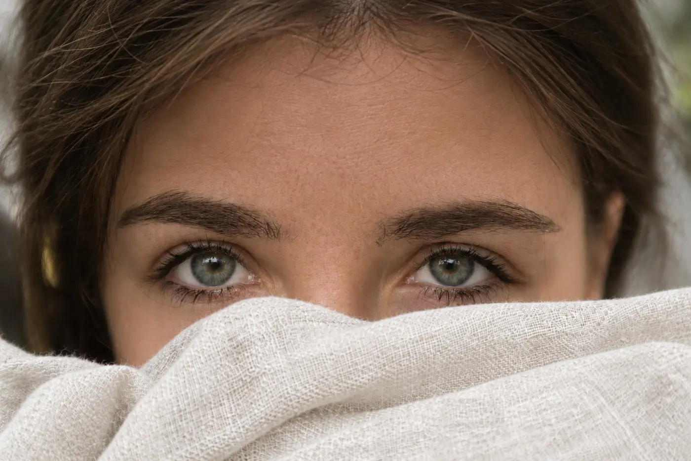 Mirada tras un velo de lino, blefaroplastia