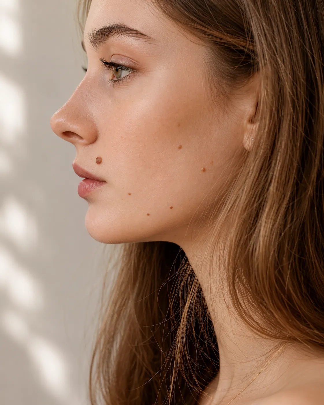 Perfil de una nariz de aspecto natural, el resultado de la rinoplastia