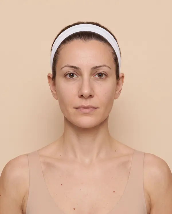 Ejemplo de foto facial de frente para la consulta online