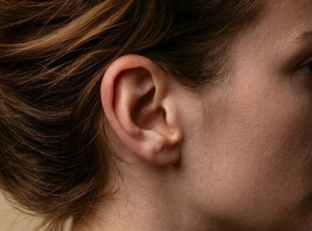 Detalle de una oreja, otoplastia del Dr. Francisco Abreu en Alicante